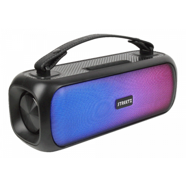 STREETZ BT Boombox 2x 7.5 W, IPX5, AUX, USB flash, LED, black CMB-110
