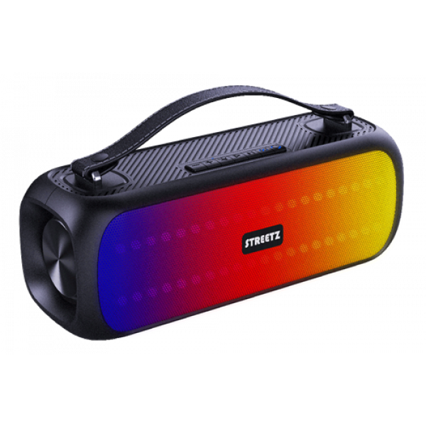 STREETZ BT Boombox 2x 7.5 W, IPX5, AUX, USB flash, LED, black CMB-110