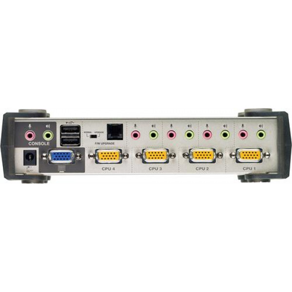 ATEN KVM-switch, 1 konsol styr 4 datorer, USB, 2 extra USB-portar, OSD CS1734B-AT-G