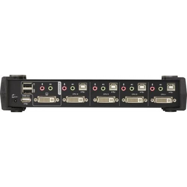 ATEN KVM-switch, 1 konsol styr 4 datorer,DVI DL/USB, 2xUSB-portar, 7.1 CS1784A-AT-G