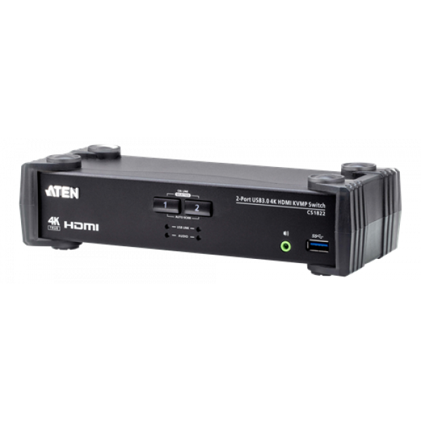 ATEN 2-Port USB 3.0 4K HDMI KVMP™ Switch CS1822-AT-G