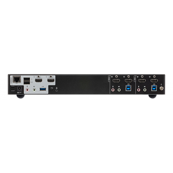 ATEN 2-Port True 4K HDMI Dual-View KVM Switch with Audio & USB 3.0 Hub CS1842-AT-G