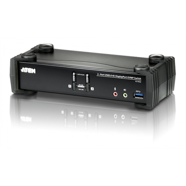 2-Port USB 3.1 Gen 1 4K DisplayPort 1.2 KVMP™ Switch with Audio CS1922