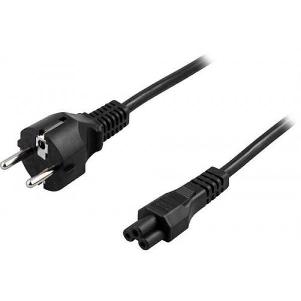 Strömkabel 3-pin för notebook (2m)