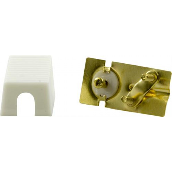 DELTACO antennkontakt, 9,5mm hane, vinklad, skruvmont, guldpl. DEL-661