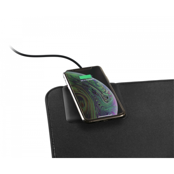DELTACO Office, extra wide mousepad with fast wireless charger, 90x40 DELC-0100
