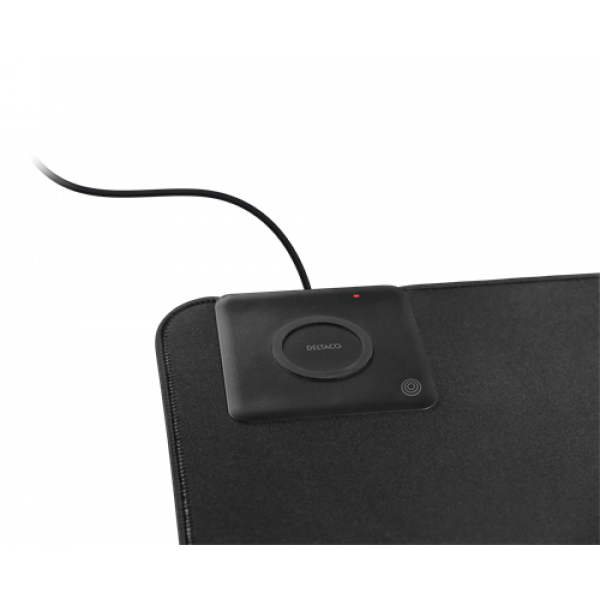 DELTACO Office, extra wide mousepad with fast wireless charger, 90x40 DELC-0100