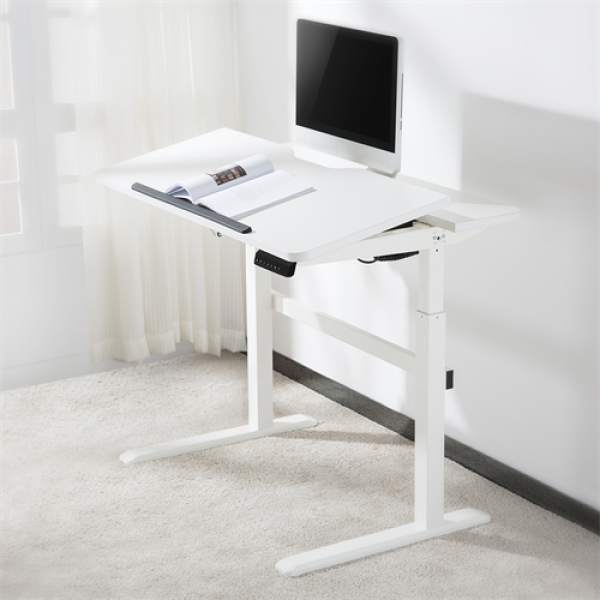 DELTACO Office, 2-Stage Single Motor Electric Desk, Tiltable Desktop DELO-0100