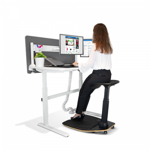 DELTACO Office, 2-Stage Single Motor Electric Desk, Tiltable Desktop DELO-0100
