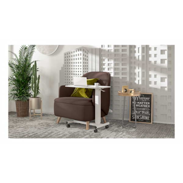 DELTACO Office, Height adjustable side table, gas spring, 7kg, 710x400 DELO-0110