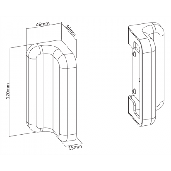 DELTACO Office, Slatwall Wall Mounting Plate DELO-0153