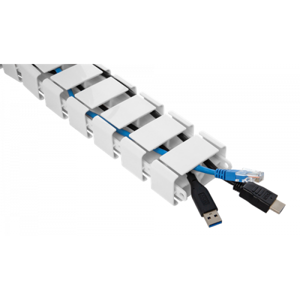 DELTACO Office, Spine Cable Organizer & Hider, White DELO-0204