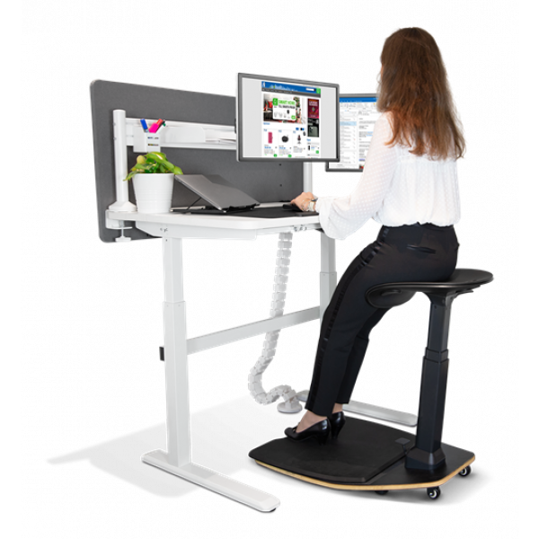 DELTACO Office, Ergonomic Leaning Chair with Anti-Fatigue Mat DELO-0302