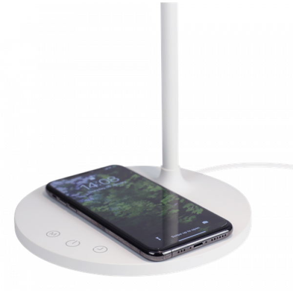 DELTACO Office, LED table lamp 360lm with Wireless charging 10W DELO-0400