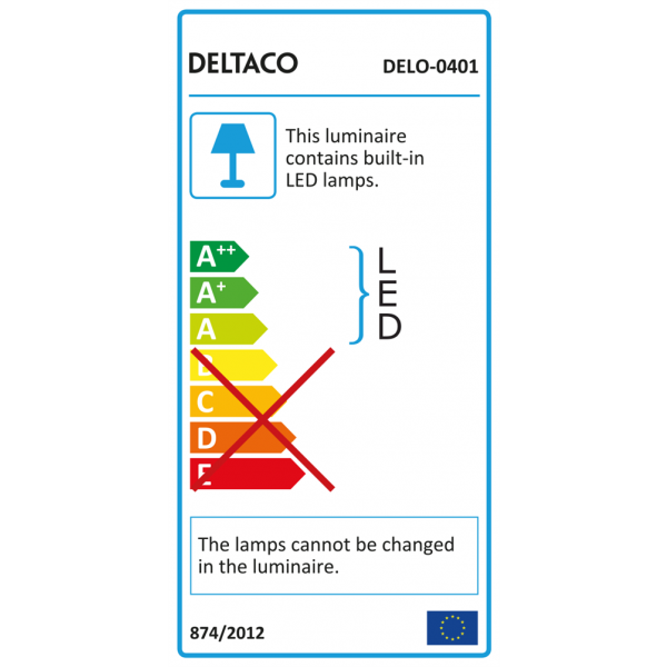 DELTACO Office, LED table lamp 400lm with Wireless charging 10W DELO-0401