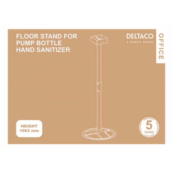 DELTACO Office Hand sanitizer bottle floor stand DELO-0611