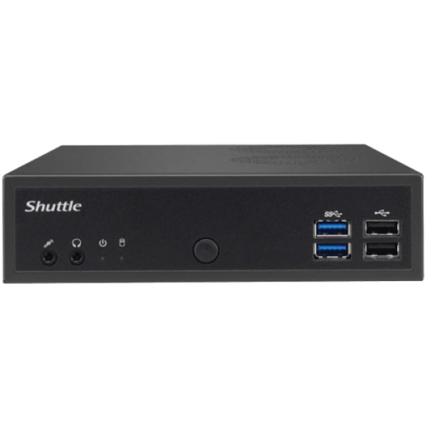 XPC slim Barebone DH02U, Intel Celeron 3865U, 4x HDMI 2.0b 1x LAN, 1x COM, incl. VESA 24/7 DH02U