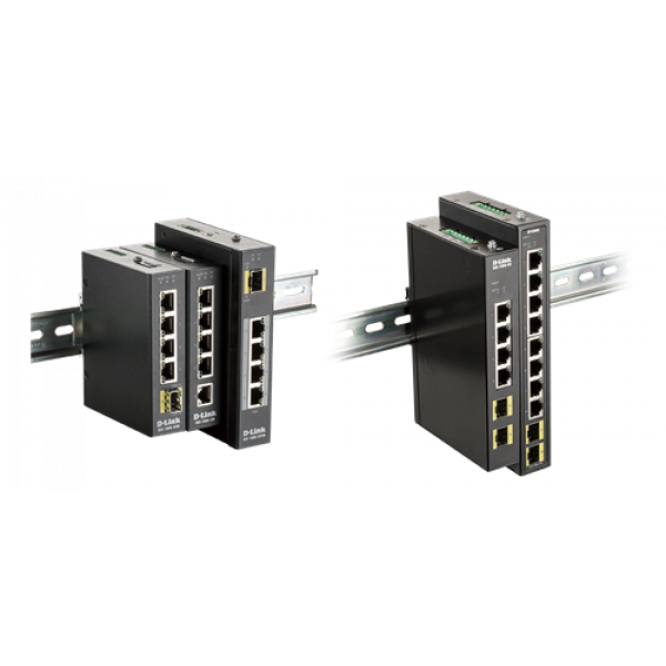 D-Link 4-port Gigabit Industrial Switch including 2 x 100/1000M SFP DIS-100G-6S