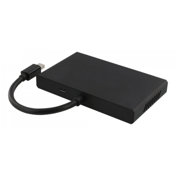 DELTACO miniDisplayPort - 4xDisplayPort MST-hubb, 3840x2160 i 60Hz, sv DP-911