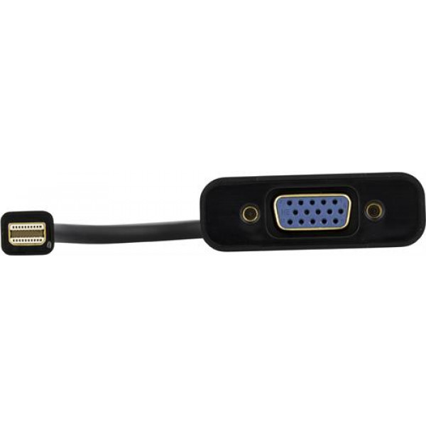 DELTACO mini DisplayPort till VGA-adapter med ljud, 0,25m, svart