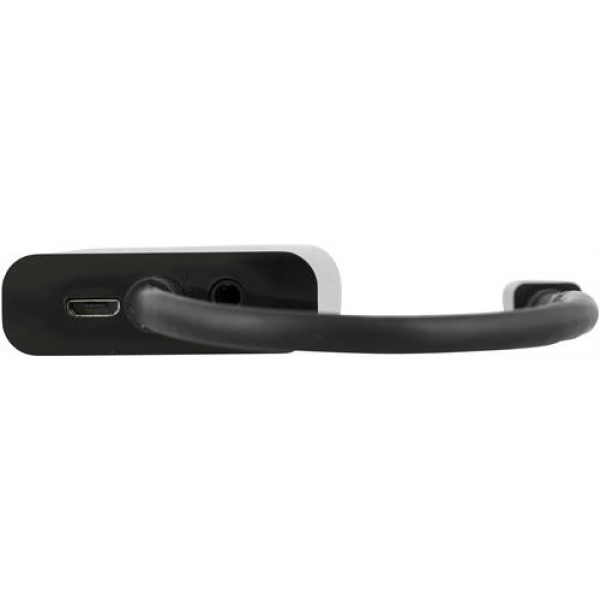 DELTACO mini DisplayPort till VGA-adapter med ljud, 0,25m, svart