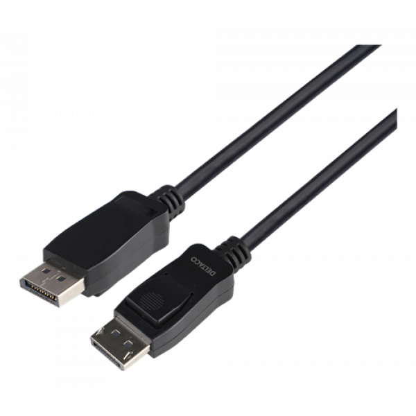 DELTACO DisplayPort cable, DP 1.4, 8K@60Hz, 1m, black DP8K-1010-LSZH