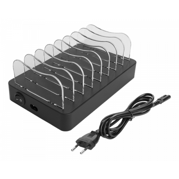 DELTACO USB Charging station 6 USB-A, 2 USB-C PD 75W DPS-0201