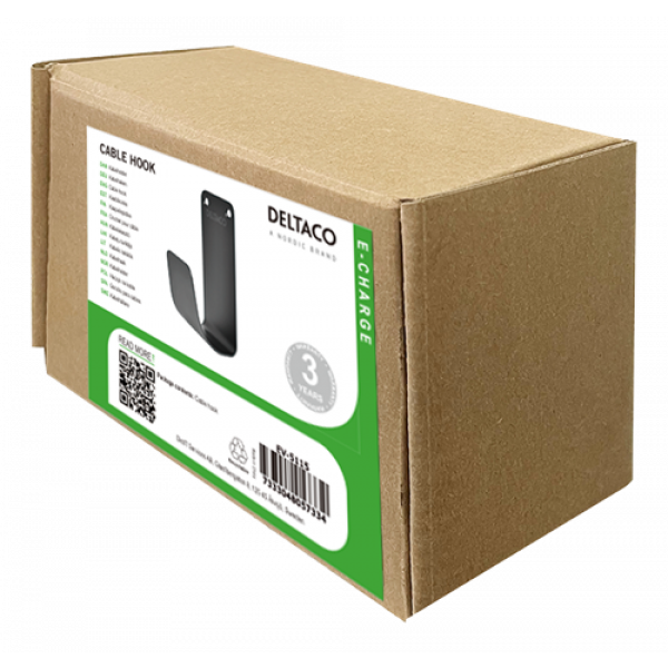 DELTACO E-CHARGE CABLE HOOK BLACK, SS304 EV-5115
