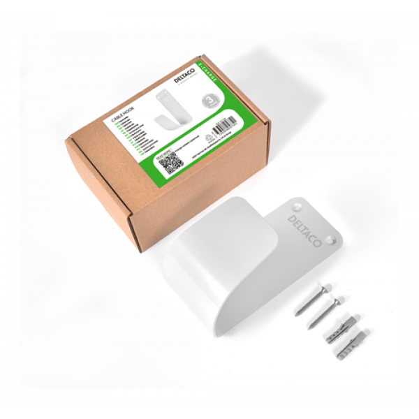 DELTACO E-CHARGE CABLE HOOK WHITE, SS304 EV-5116