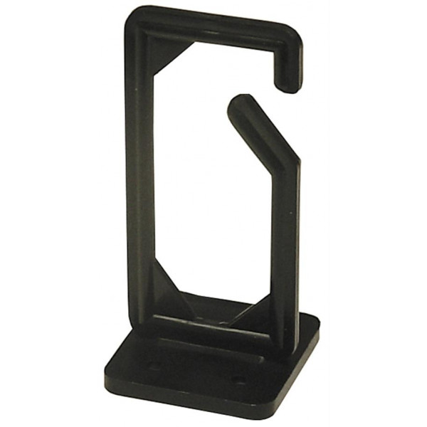Kabelhängare, skruvmontering, 13x43x89mm, plast, svart FA-770-1-BK