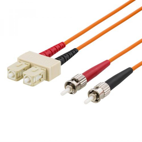 DELTACO fiberkablage ST - SC, duplex, multimode 10m