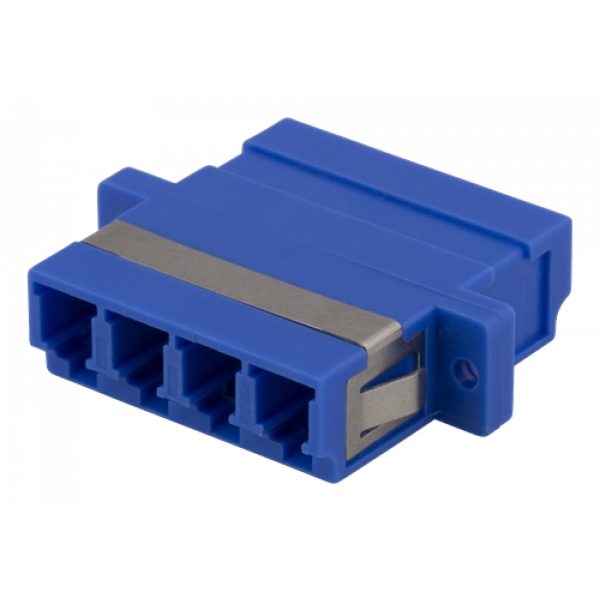 Snap-in skarvdon för fiber, 4xLC-LC, Singlemode, duplex, blå FBP-1066