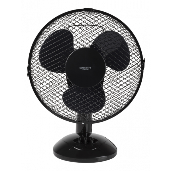 NORDIC HOME CULTURE Skrivbordfläkt, 230mm, två hastighetsinställningar FT-23A-BLACK