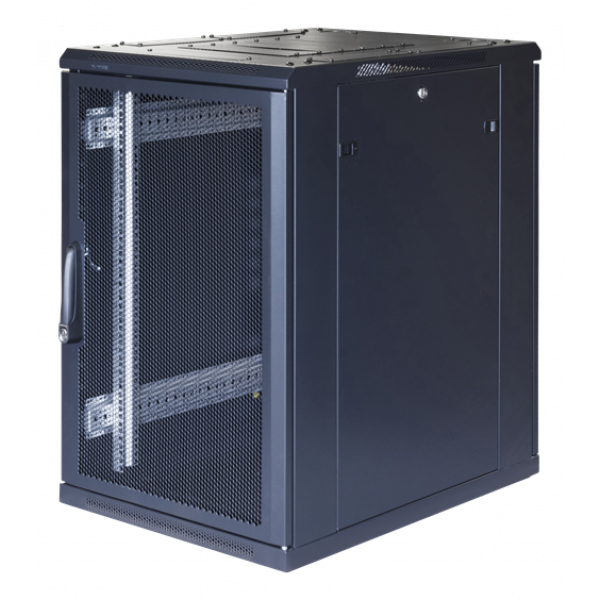 TOTEN System G, 19" golvskåp, 18U, 600x1000, perforerad dörr fram, per G3.6018.9801