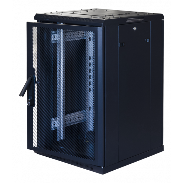 TOTEN System G, 19" golvskåp, 18U, 600x600, perforerad dörr fram, perf G3.6618.9801