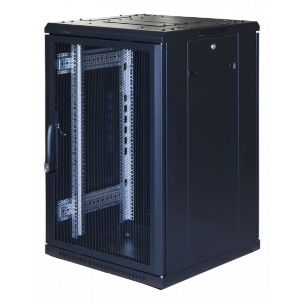 TOTEN System G, 19" golvskåp, 18U, 600x600, perforerad dörr fram, perf G3.6618.9801