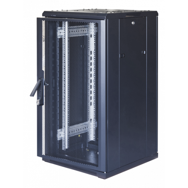 TOTEN System G, 19" golvskåp, 22U, 600x600, perforerad dörr fram, perf G3.6622.9801