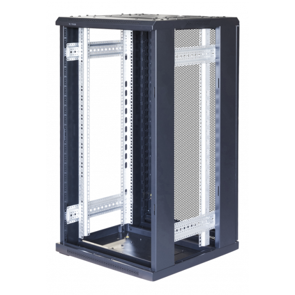 TOTEN System G, 19" golvskåp, 22U, 600x600, perforerad dörr fram, perf G3.6622.9801