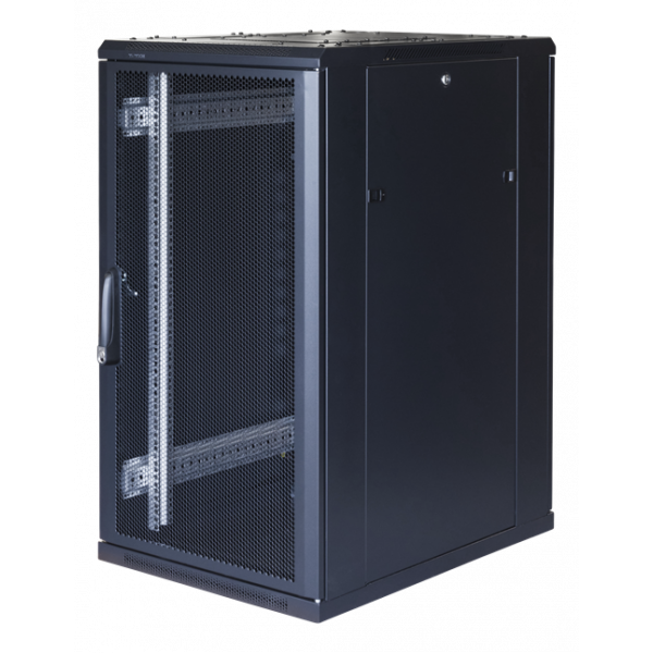 TOTEN System G, 19" golvskåp, 22U, 600x800, perforerad dörr fram, perf G3.6822.9801