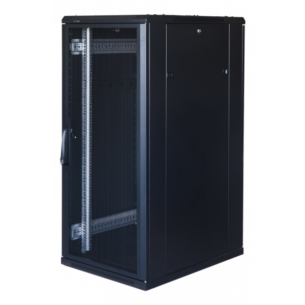 TOTEN System G, 19" golvskåp, 27U, 600x800, perforerad dörr fram, perf G3.6827.9801