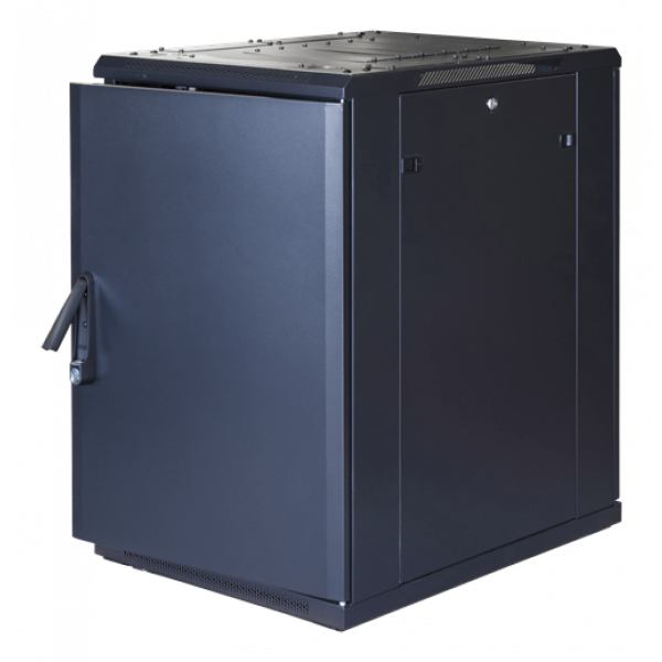 TOTEN System G, 19" golvskåp, 18U, 600x1000, glasdörr fram, metalldörr G6.6018.9001
