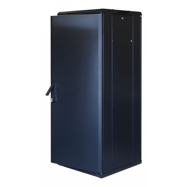 TOTEN System G, 19" golvskåp, 32U, 600x600, glasdörr fram, metalldörr G6.6632.9001