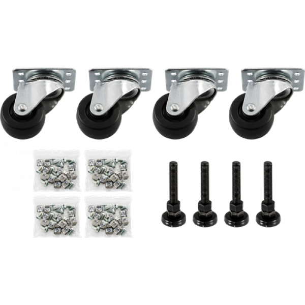 TOTEN System G, 19" golvskåp, 22U, 600x800, glasdörr fram, metalldörr G6.6822.9001