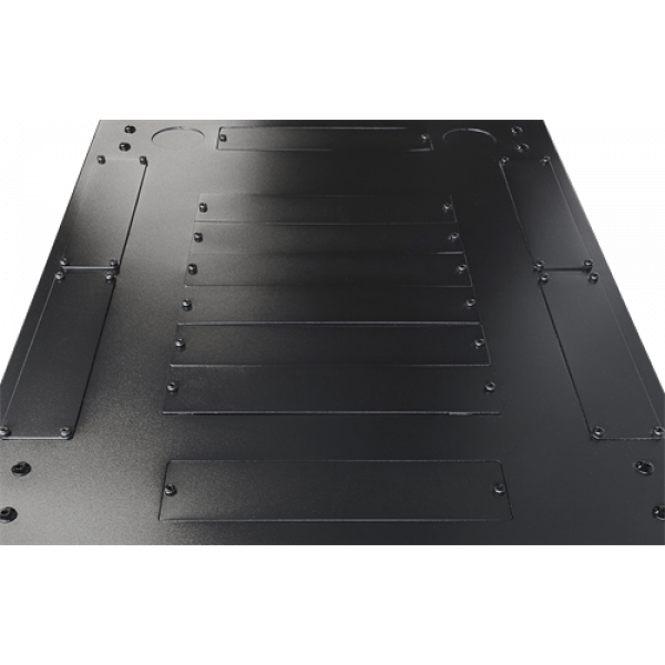TOTEN System G, 19" golvskåp, 22U, 600x800, glasdörr fram, perforerad G6.6822.9801