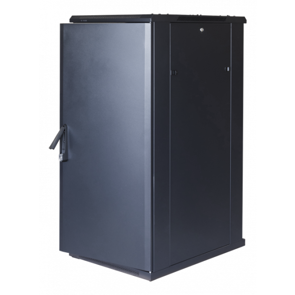 TOTEN System G, 19" golvskåp, 27U, 600x800, glasdörr fram, metalldörr G6.6827.9001