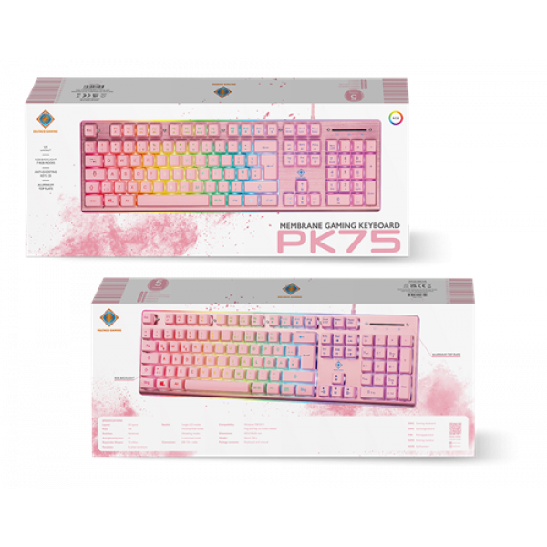 PINK LINE PK75 membrane keyboard RGB Keyboard UK layout GAM-021-RGB-P-UK