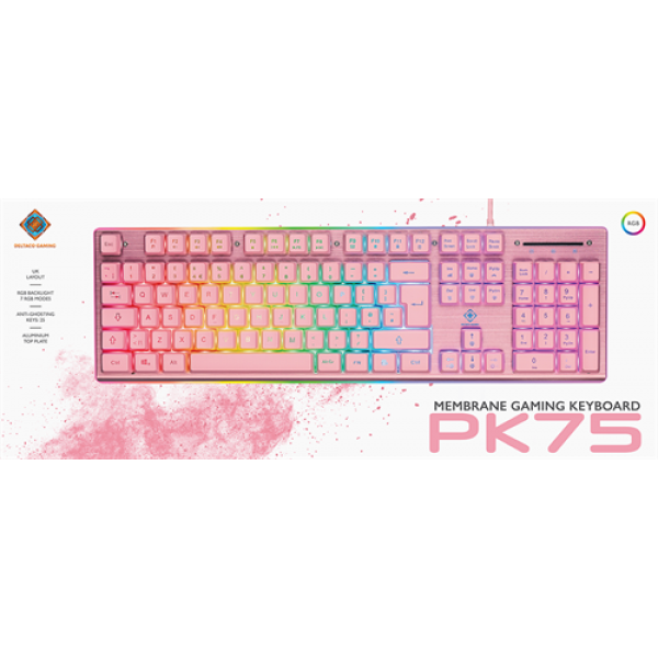 PINK LINE PK75 membrane keyboard RGB Keyboard UK layout GAM-021-RGB-P-UK
