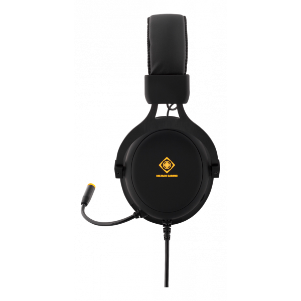 DELTACO GAMING Stereo Gaming Headset, 57mm element, LED-belysning, sva GAM-030