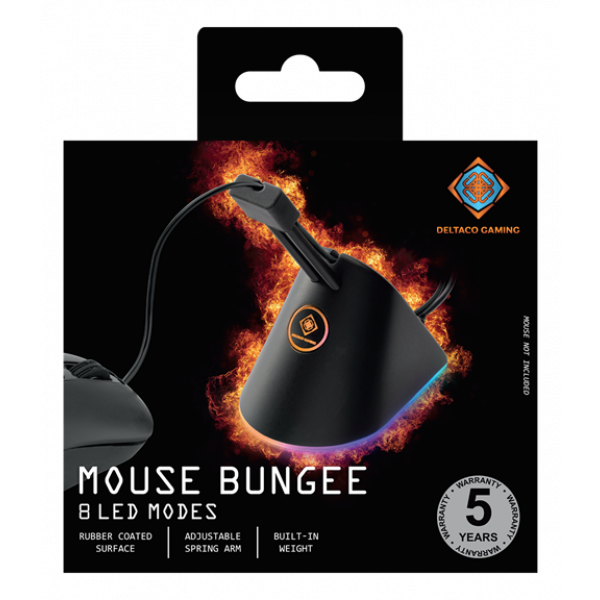 DELTACO GAMING RGB Mouse Bungee, svart GAM-044-RGB