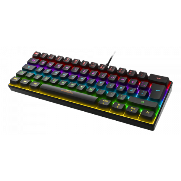 DELTACO GAMING mechanical keyboard with 60% layout, RGB, red switches GAM-075-DE